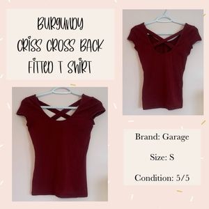 Criss-cross back fitted t-shirt